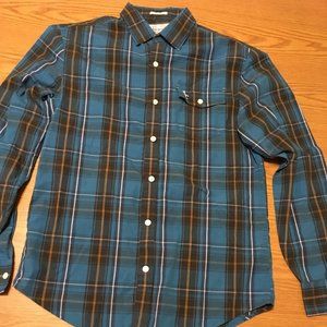 Penguin Munsing Small Button Shirt Turquoise Tan